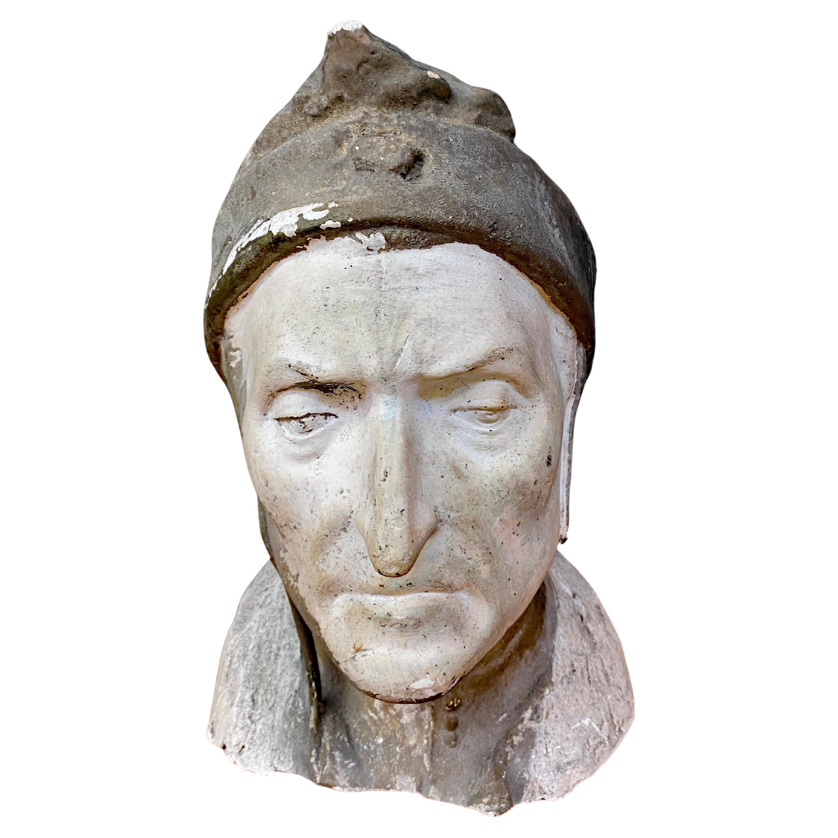 toriginal plaster head representing EL DANTE, circa 1900