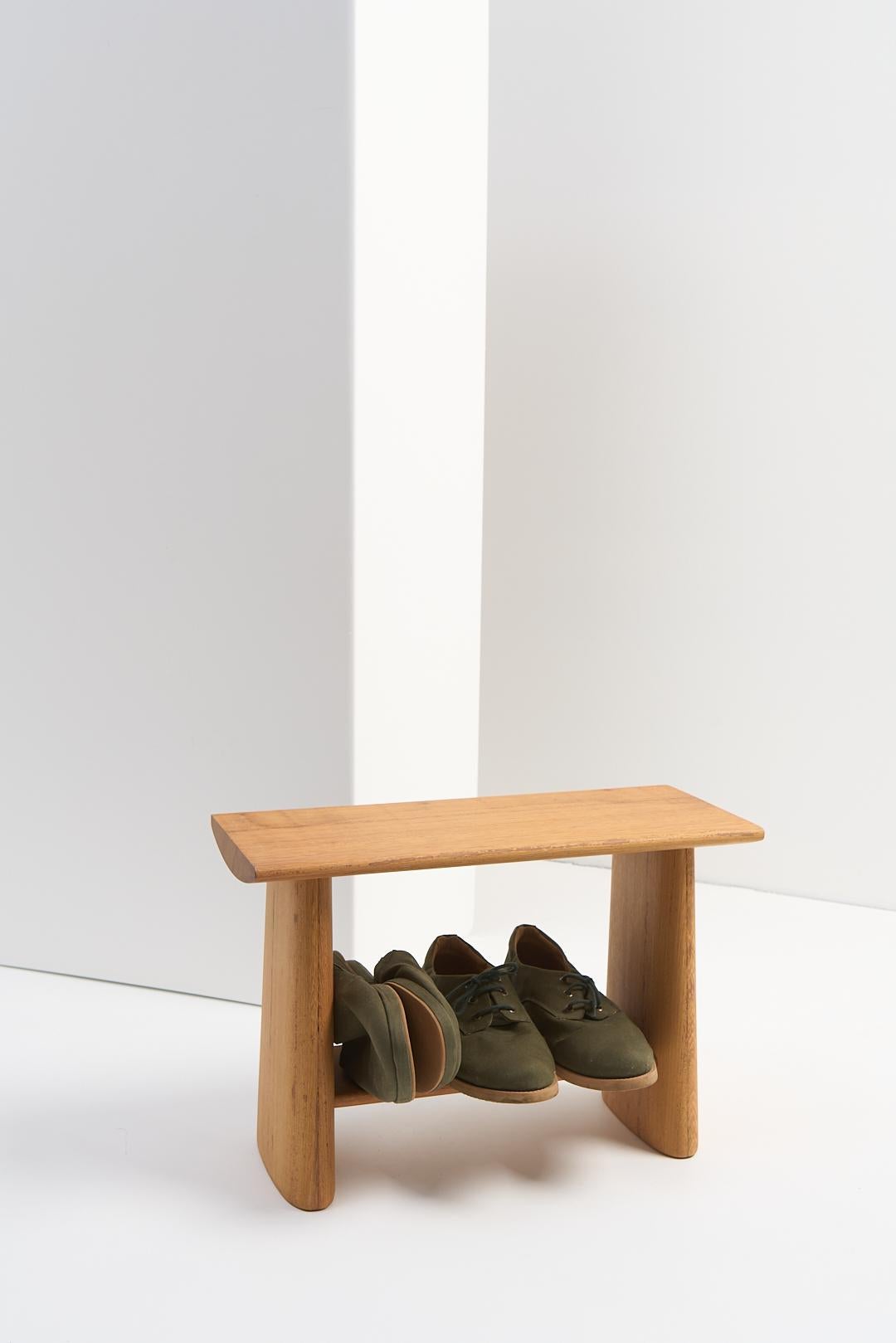 Collection Torii, tabouret rectangulaire en bois en vente 12