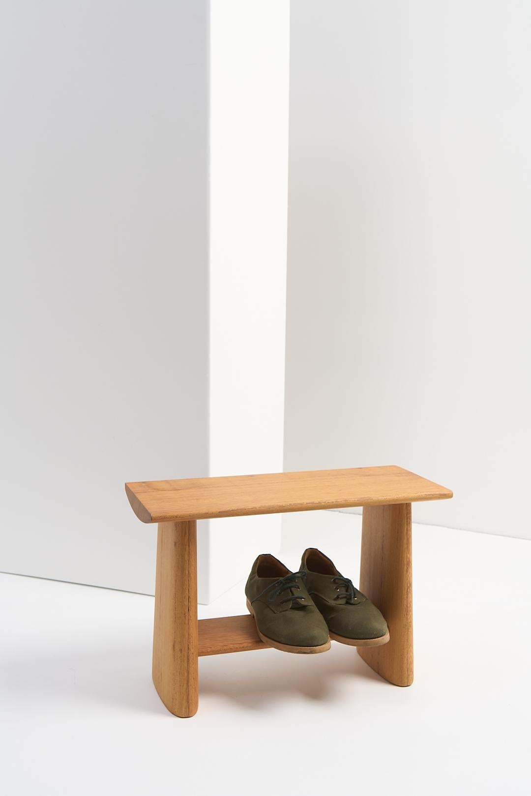 Collection Torii, tabouret rectangulaire en bois en vente 13