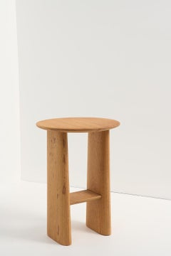 Torii Collection, Tall Circular Wooden Side Table