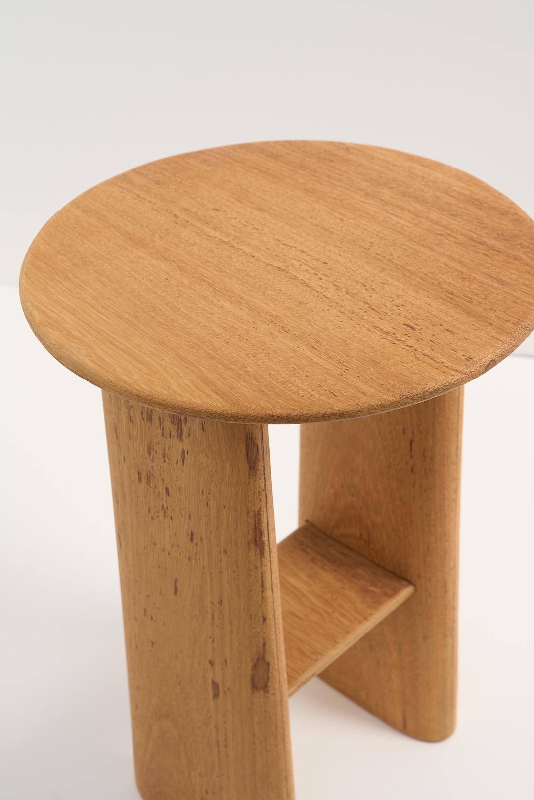 Torii Collection, Tall Circular Wooden Side Table In New Condition For Sale In Belo Horizonte, Minas Gerais