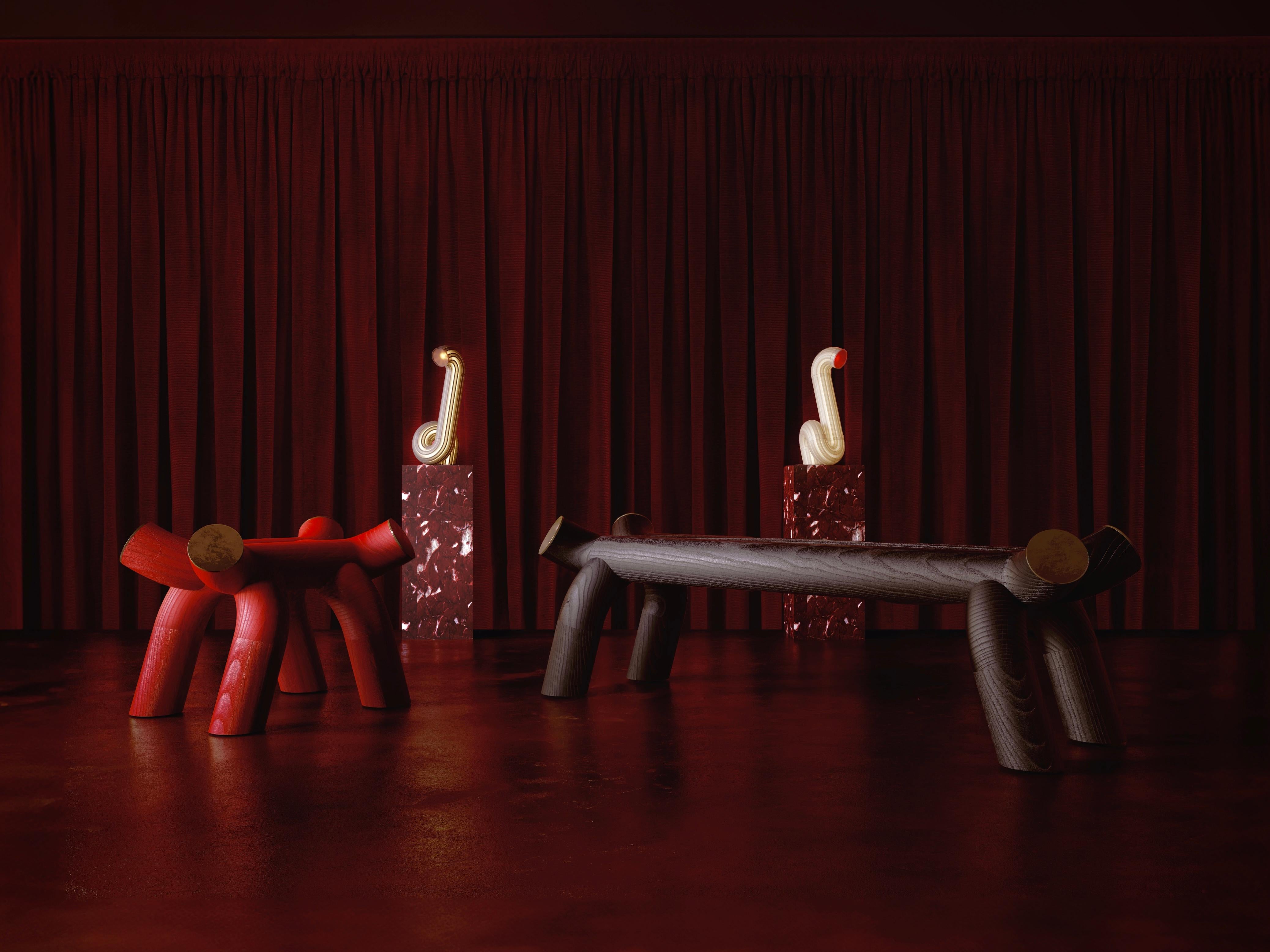 Reminiscent To Torii, The Japanese Mythological Structure, The Torii Stool Embraces The Grand And Bold Beam Work And Culture Defining Roof Silhouette Of The Traditional Architecture In The Nation.

Constructed With Two Arched Legs Joined Together