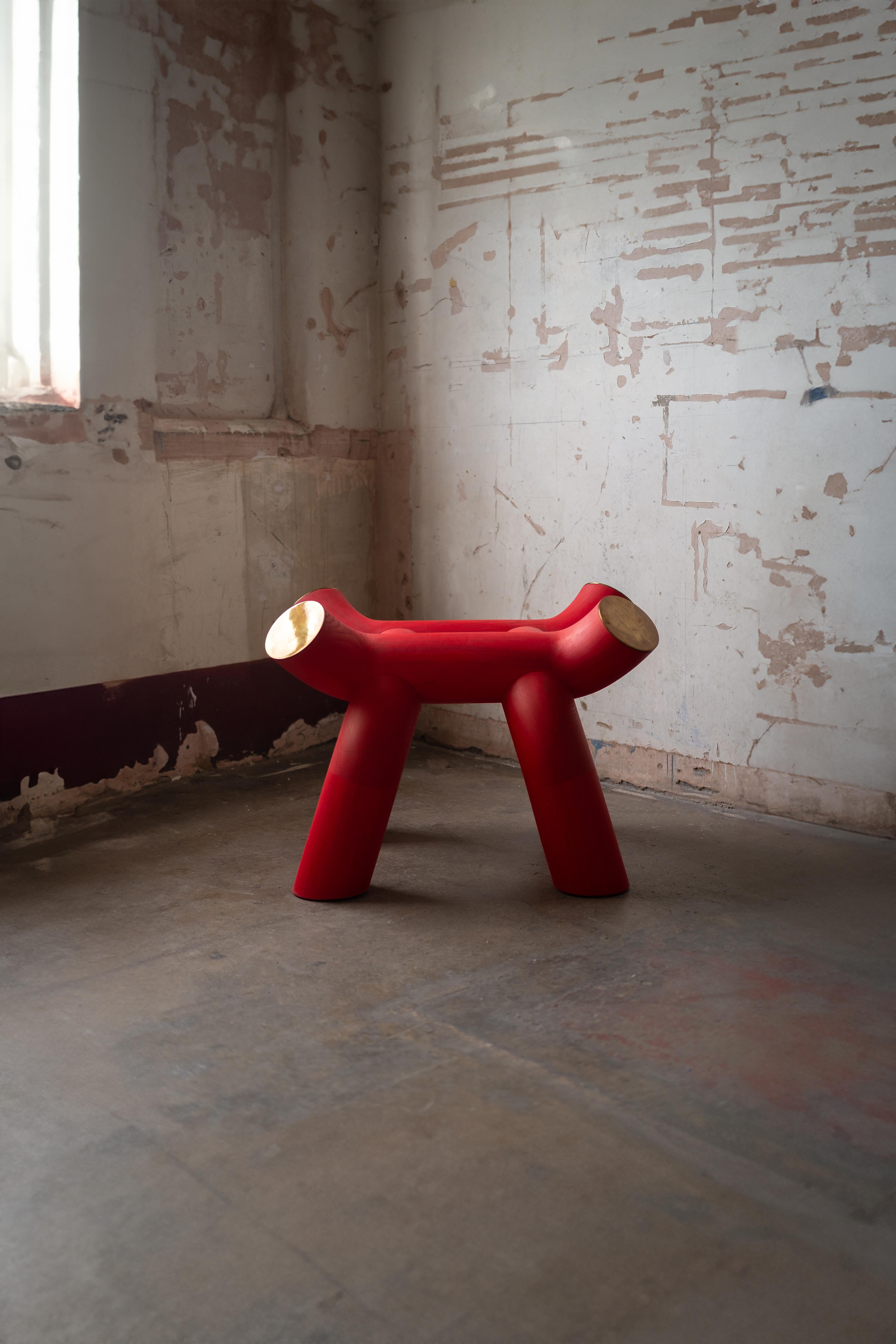 Contemporary Torii: Japanese Style Stool For Sale