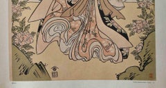 Attore Segawa Kikunojô III - Xilografia da Torii Kiyonaga - Metà del XX secolo