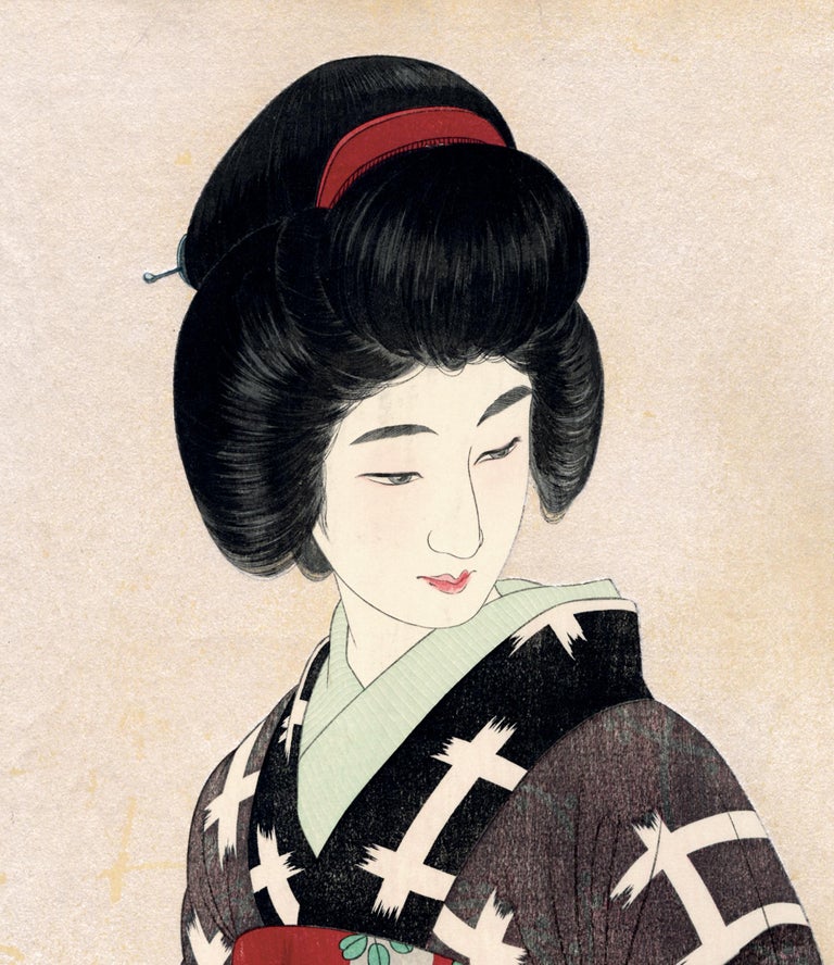 Torii Kotondo - Beauty Tying her Sash (Obi) at 1stDibs | obi print