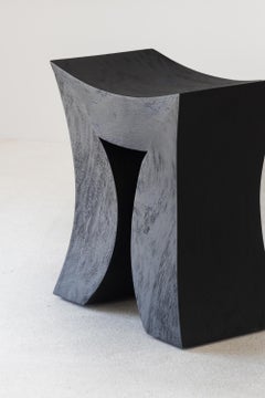 Torii, Rough Black Monkey Pod Wood Stool
