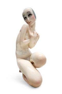 Figurina in ceramica smaltata Torino 'Verginità' di Sandro Vaccetti per Essevi, Italia