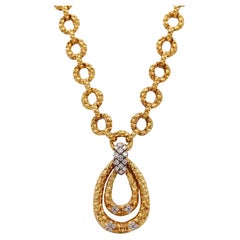 Torino Mid Century Collana Convertibile Sautoir in oro 18Kt con 2,15 Ctw di diamanti