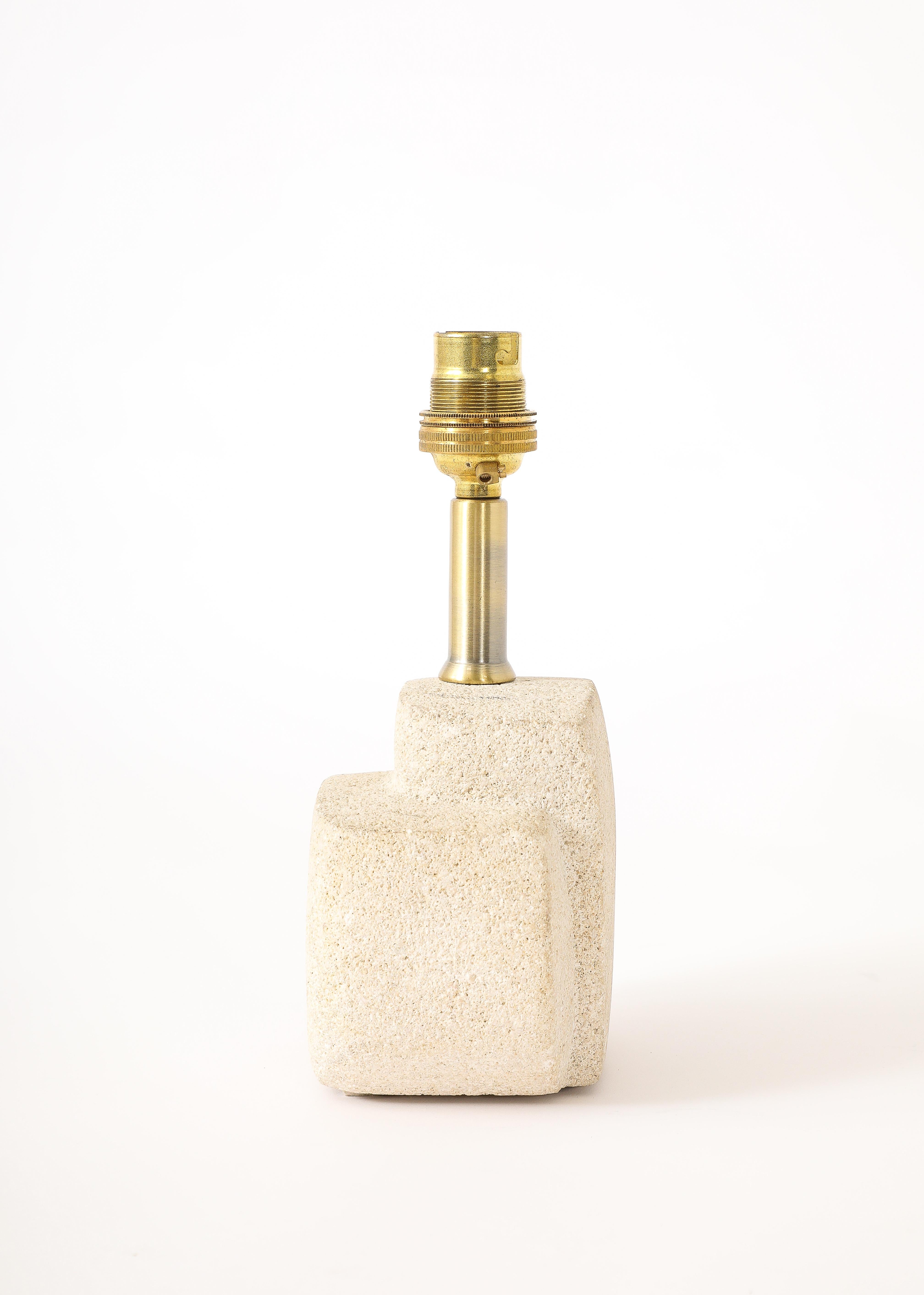 French Tormos “Layers” Pierre du Gard Table Lamp, France 1960's For Sale