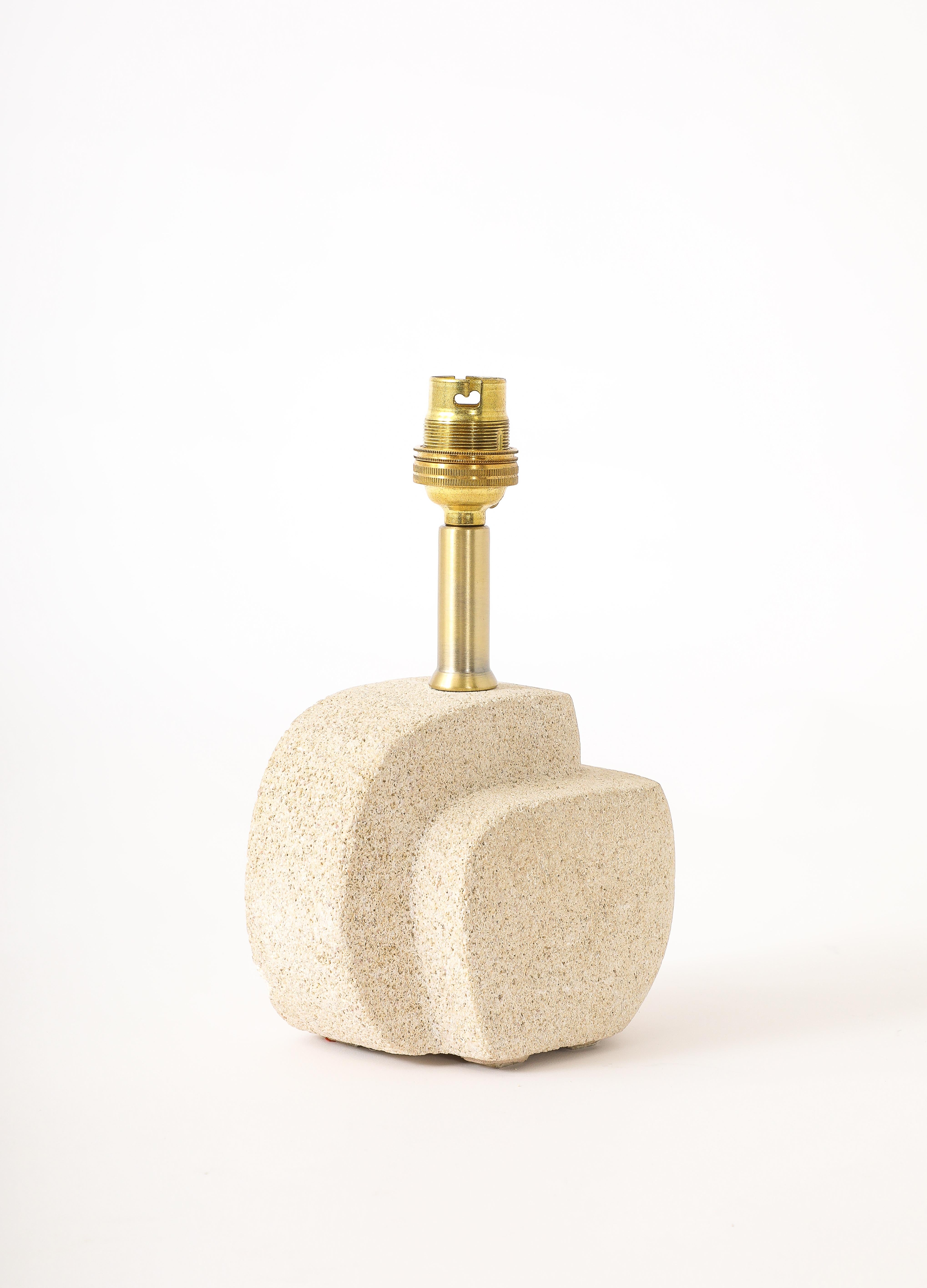 20th Century Tormos “Layers” Pierre du Gard Table Lamp, France 1960's For Sale