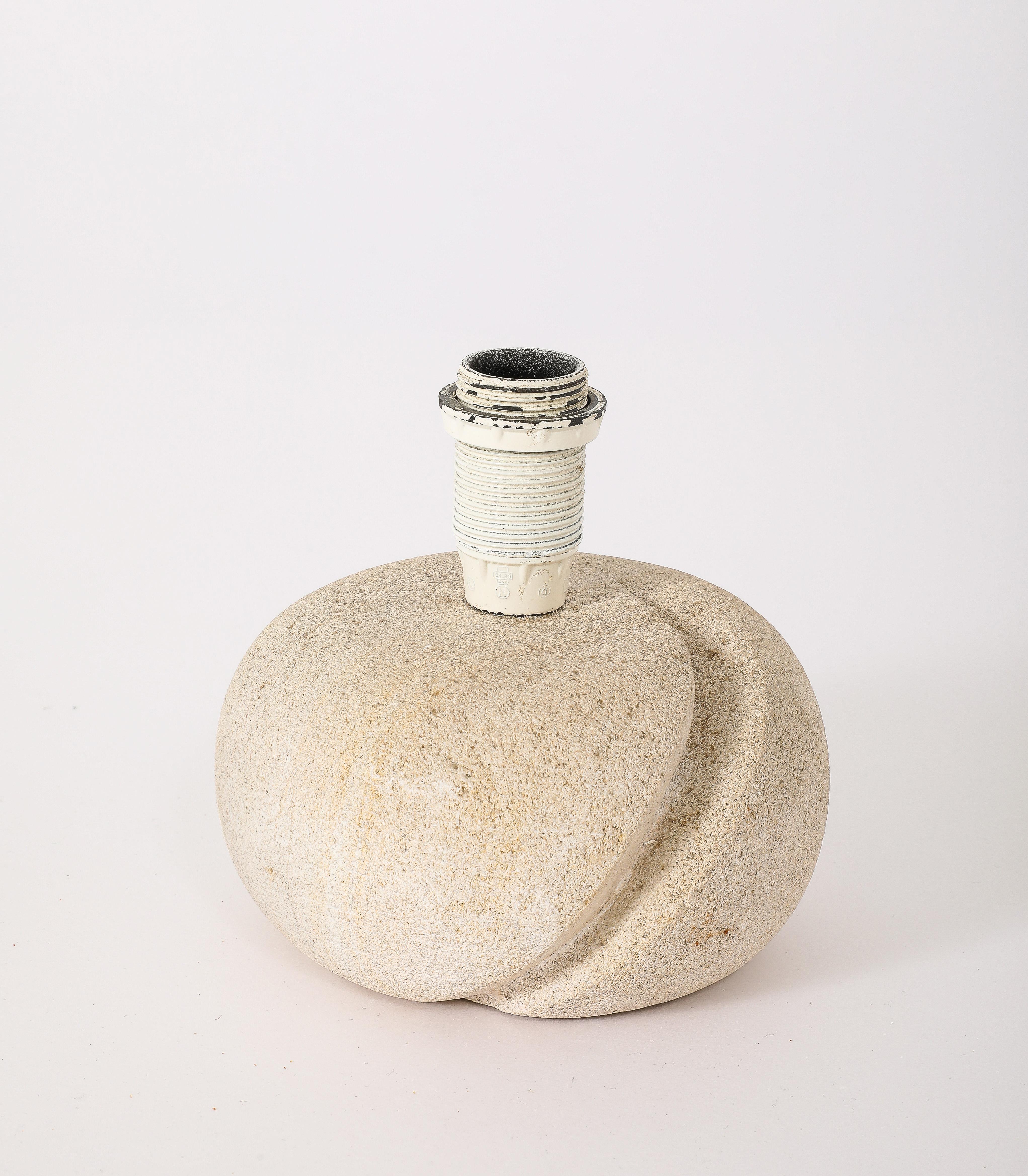Lámpara Tormos de piedra caliza y cuerda, Francia Años 60 siglo XX en venta