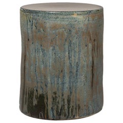 Hand thrown ceramic Side Table create with Stoneware 4 layers glaze
