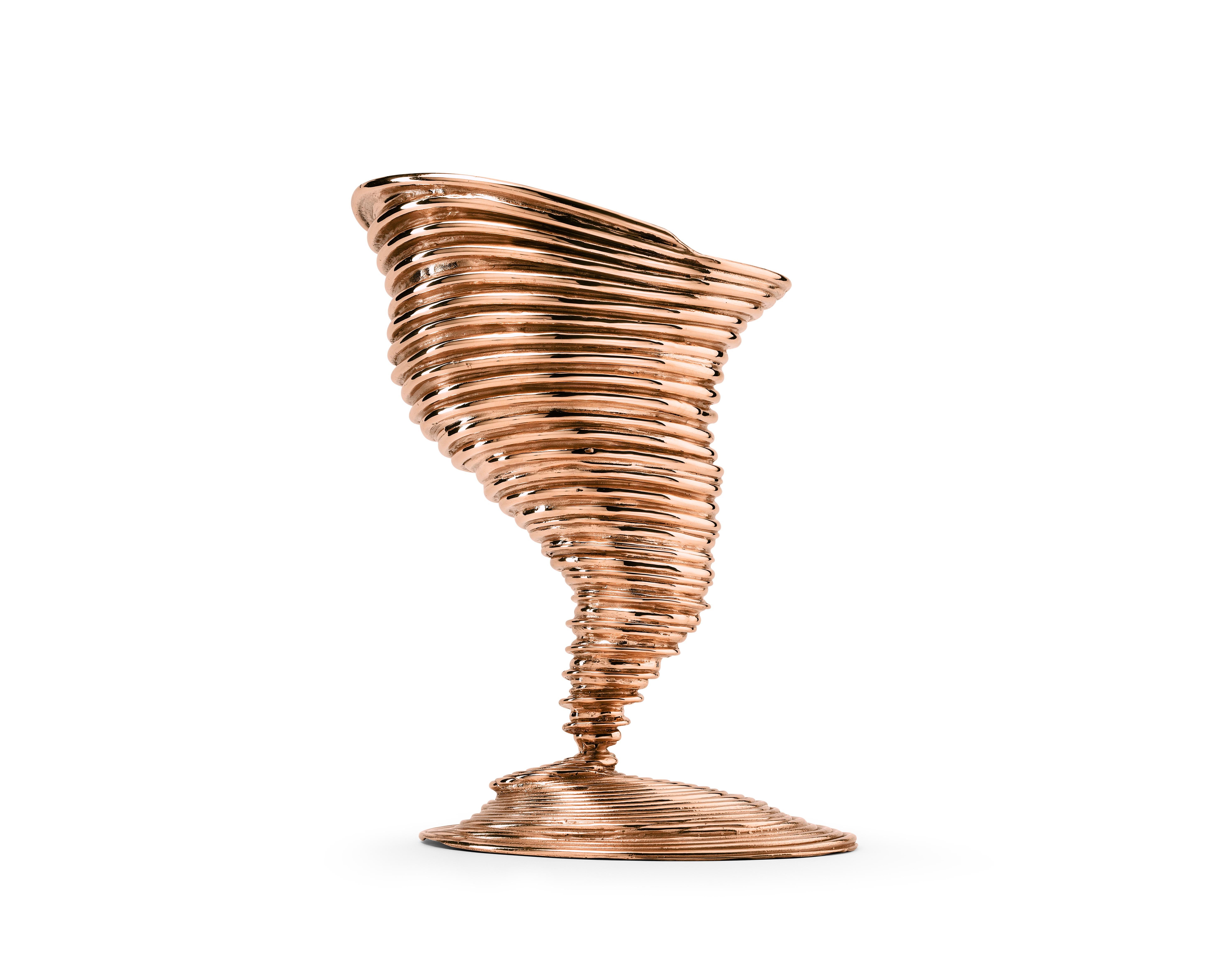 Italian Tornado Spiral Sculptural Vase in Bronze by Campana Brothers For Sale