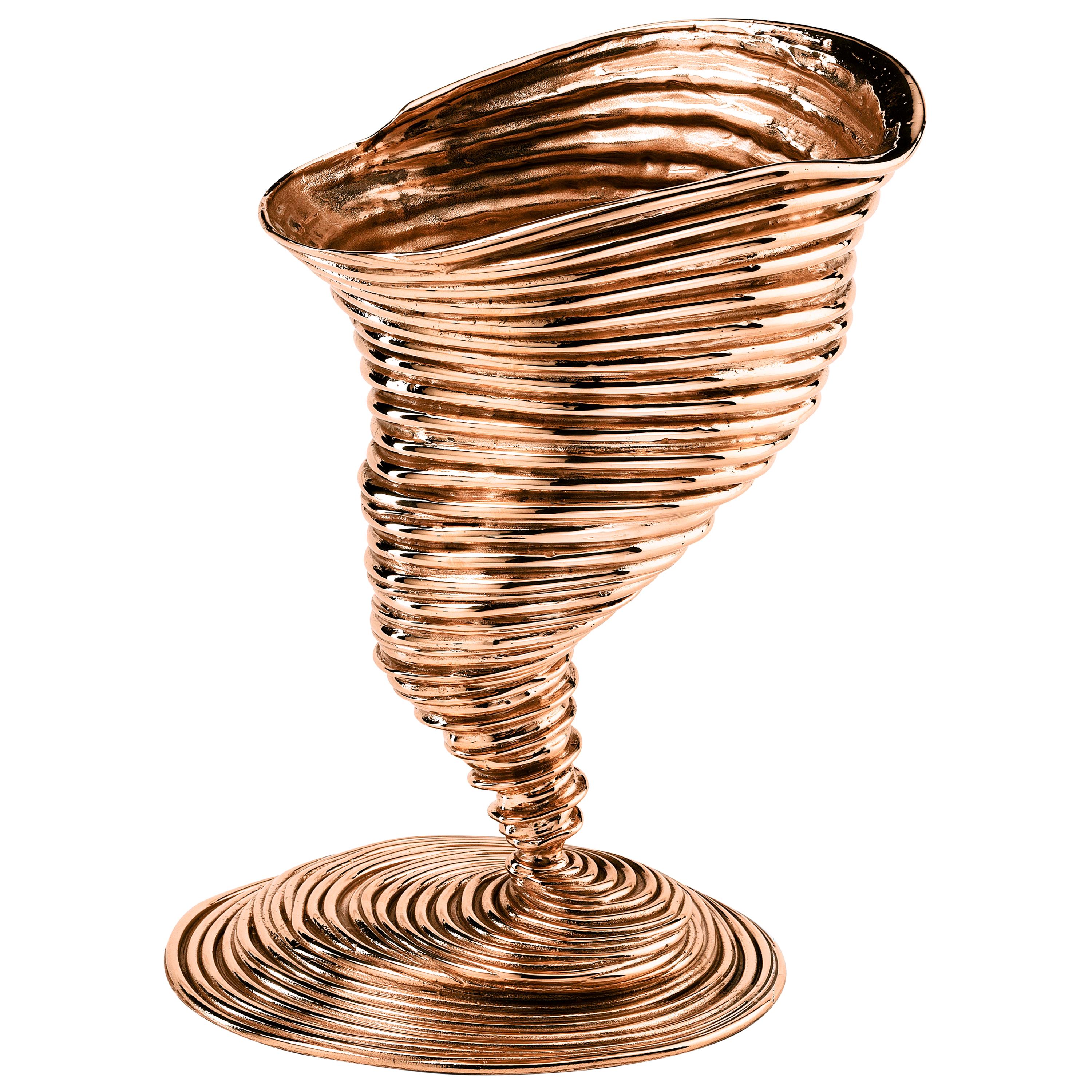 Tornado-Spirale Skulpturale Vase aus Bronze von Campana Brothers
