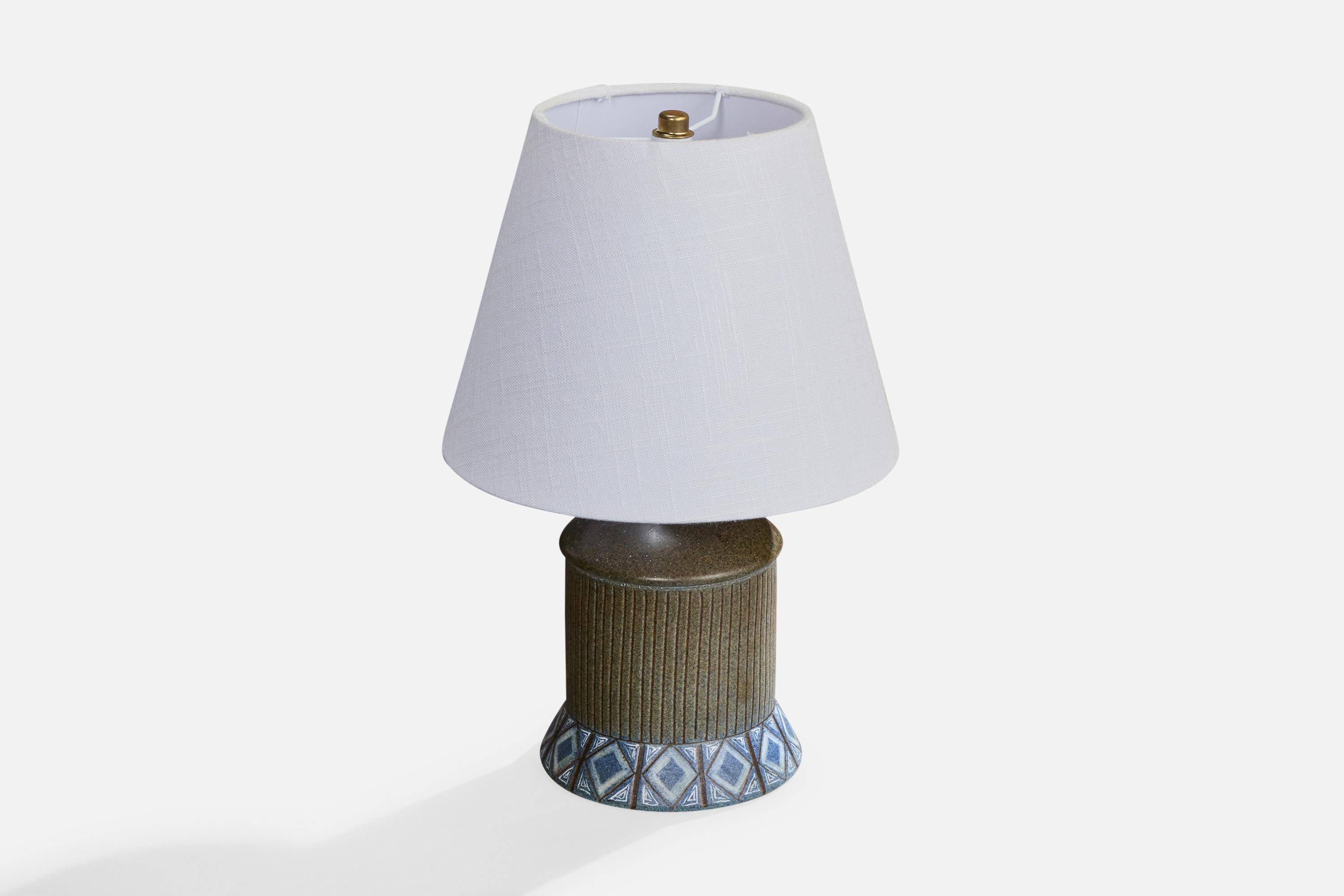 Mid-Century Modern Törngrens Krukmakeri, lampe de table, céramique, Suède, 1970 en vente