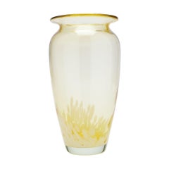 Tornowiec Art Glass amber blown glass vase, c. 1950-60