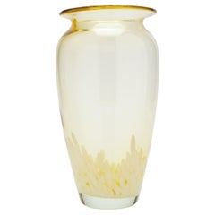 Tornowiec Art Glass amber blown glass vase, c. 1950-60