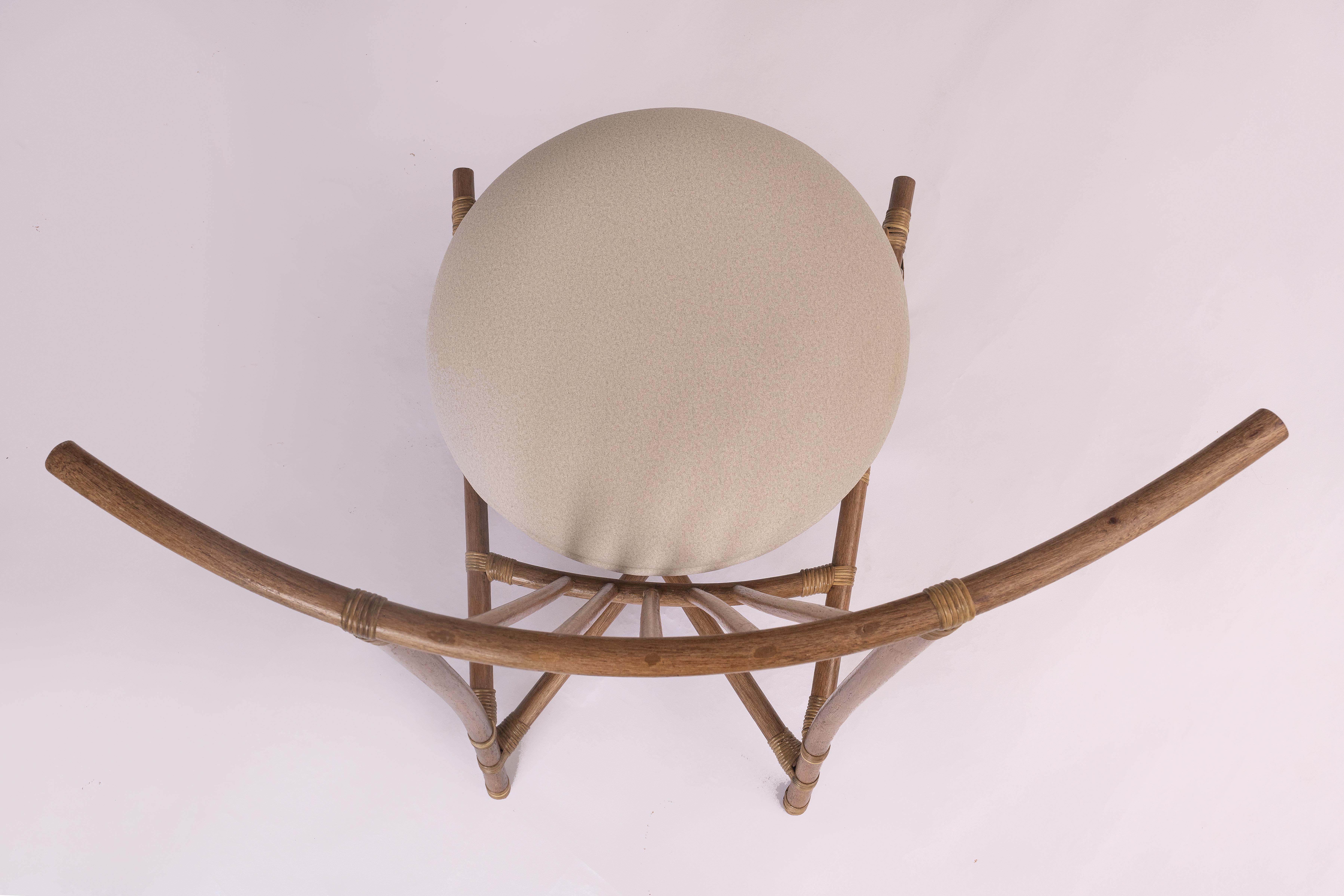 Felt Toro armchair made in Apuí Amazon Vine and designed by Tiago Curioni For Sale