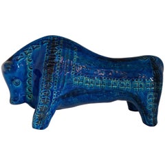 taureau en céramique "Toro" d'Aldo Londi pour Bitossi
