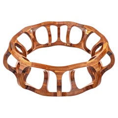 Toro G10, Geometric Sculptural Center Table Made of Solid Wood by Pedro Cerisola