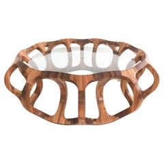 Toro G10, Geometric Sculptural Center Table Made of Solid Wood by Pedro Cerisola