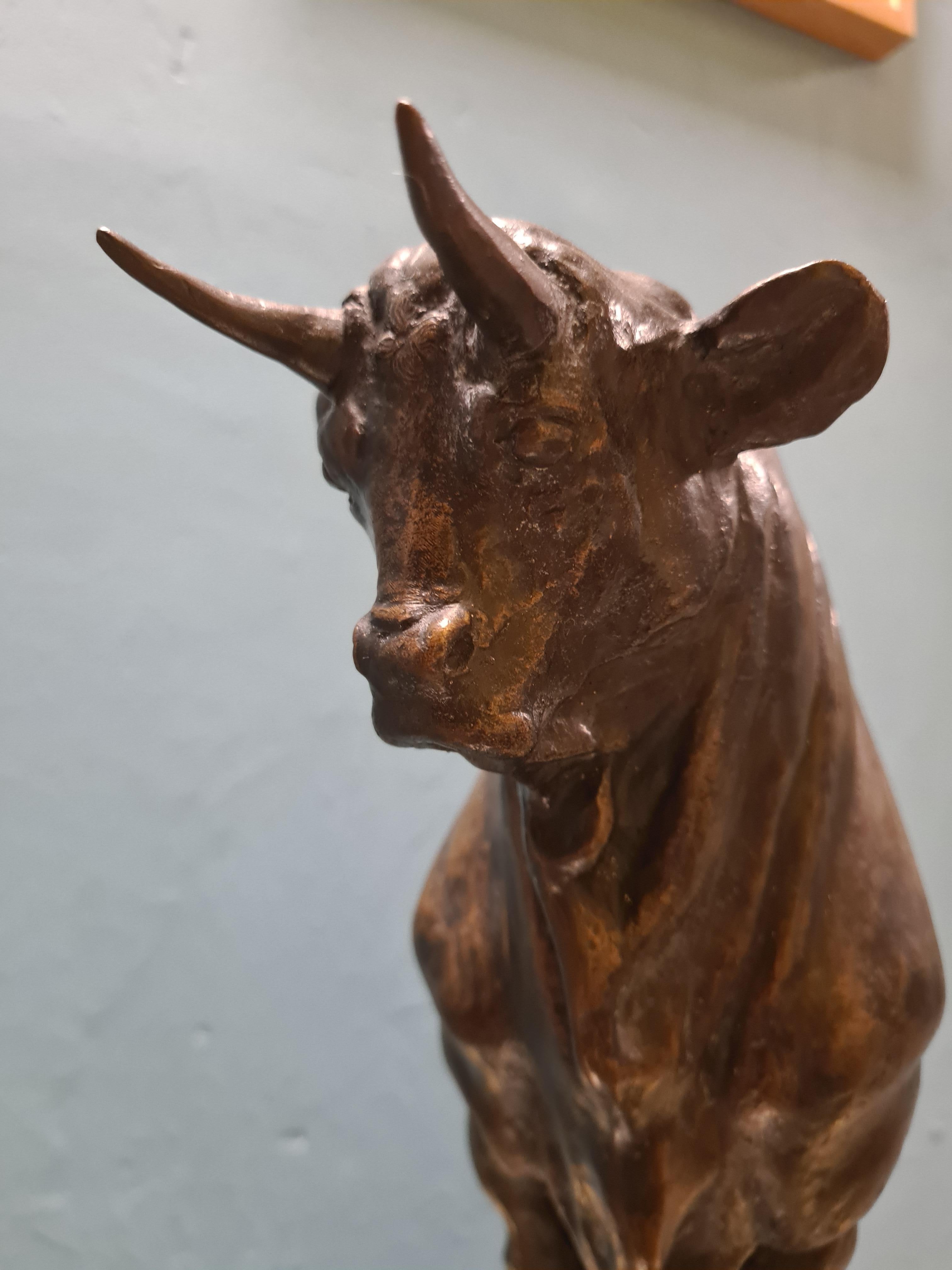 Bronze bull by sculptor Emilio Musso For Sale 10