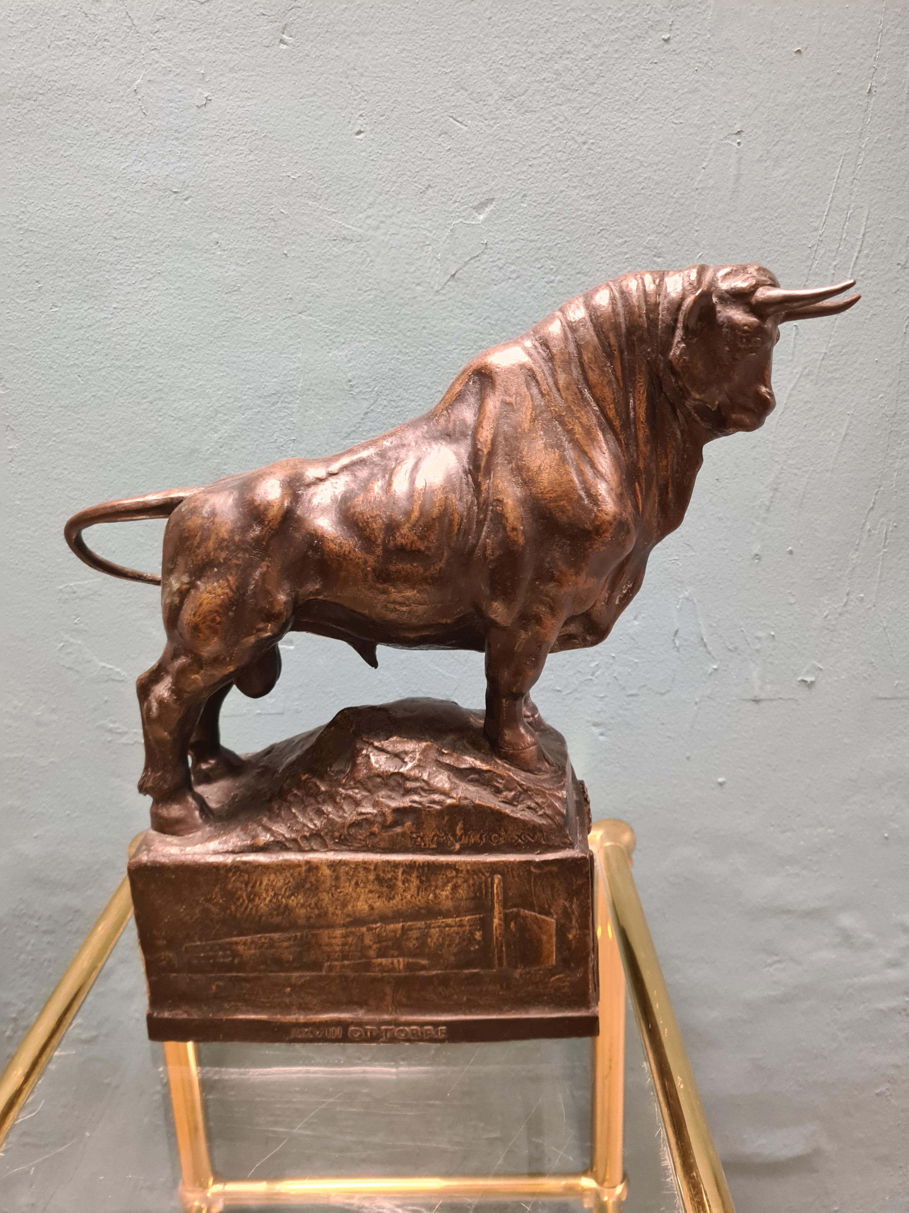 Italian Bronze bull by sculptor Emilio Musso For Sale