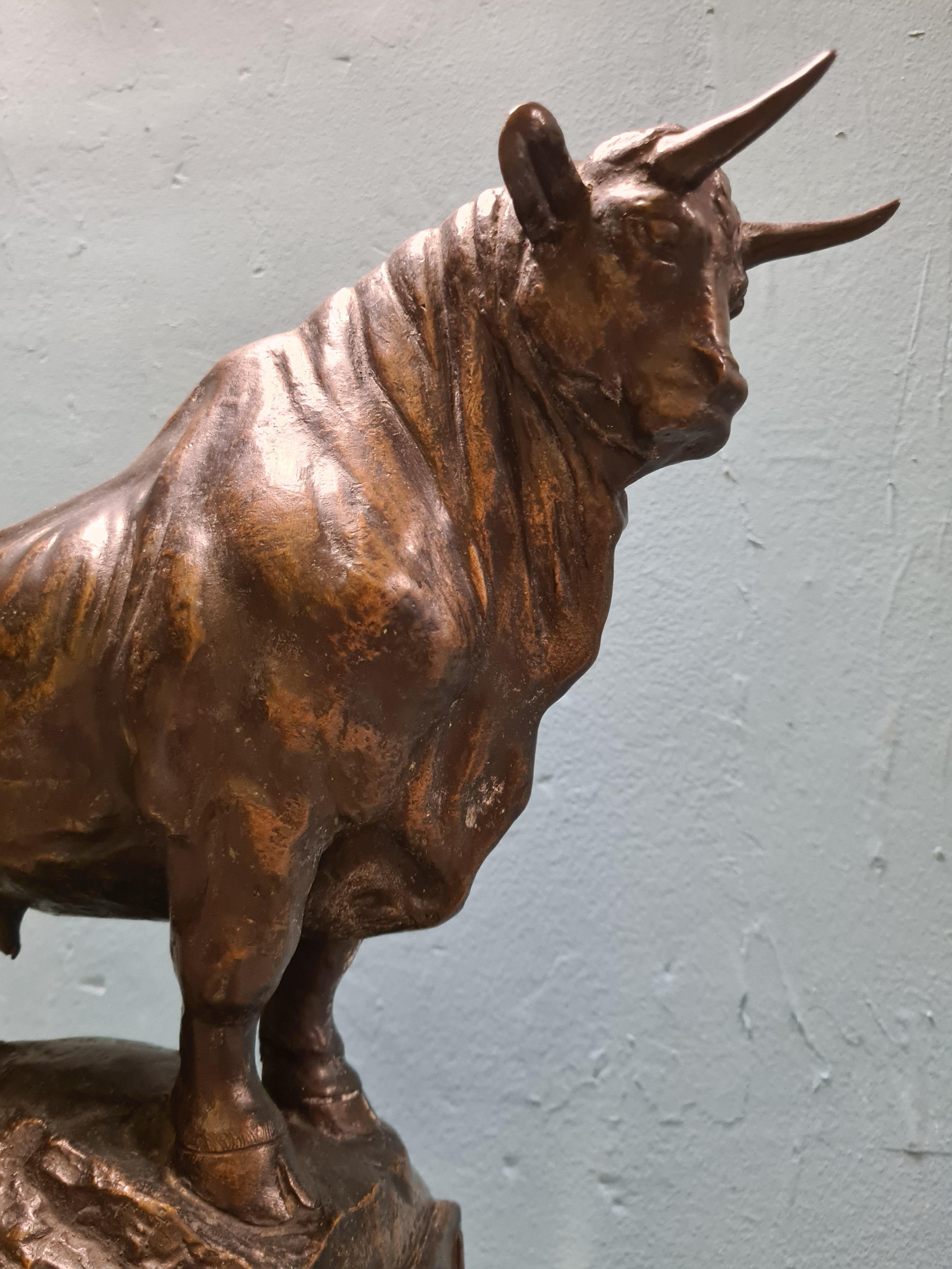 Bronze bull by sculptor Emilio Musso For Sale 2