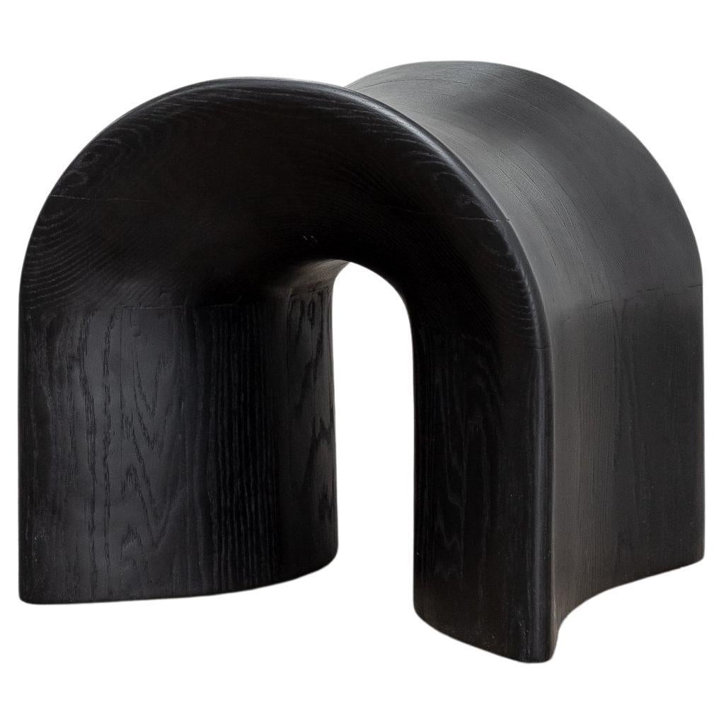 TORO Stool in Oak with Black Finish by Daniel Couttolenc For Sale