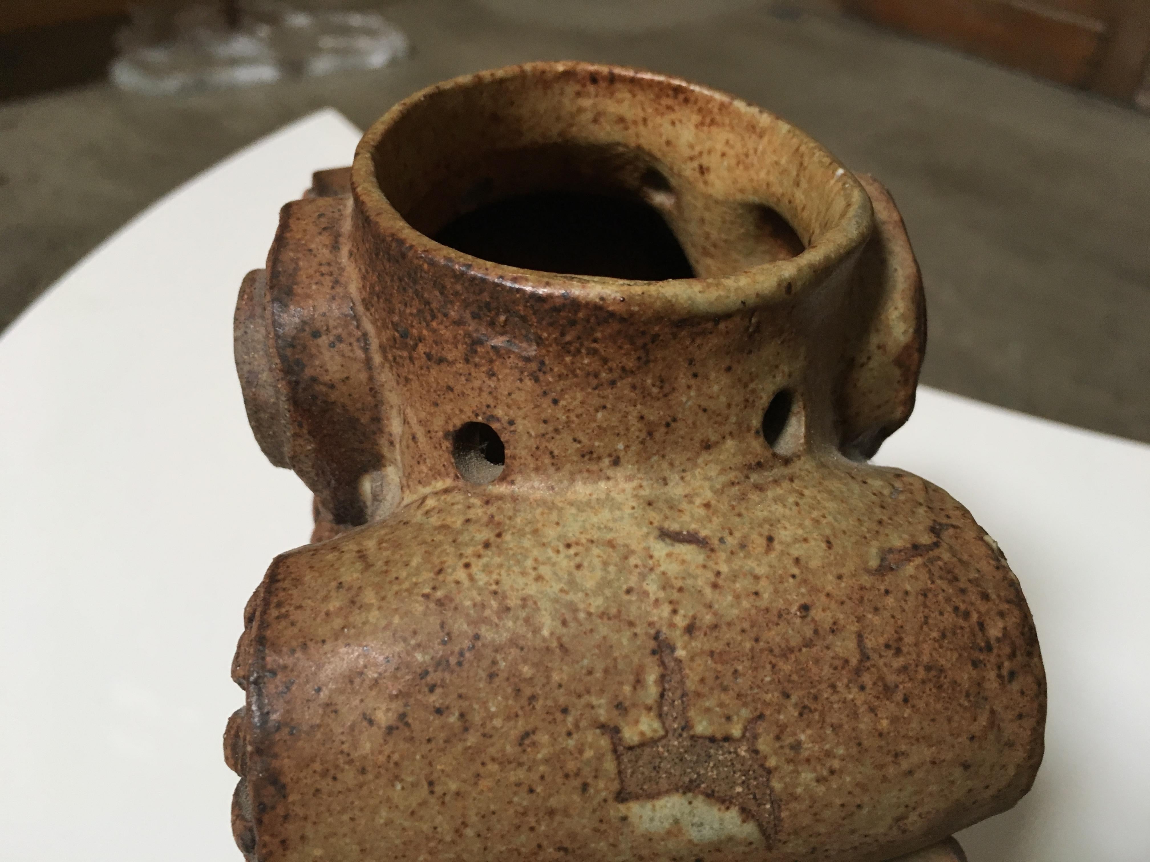 Hand-Crafted Toroidal Vase by Bernard Rooke