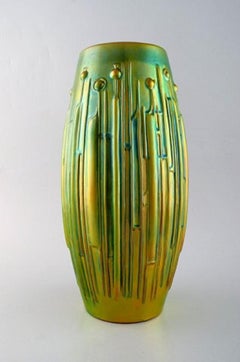 Török János for Zsolnay, Large Modernist Vase in Glazed Ceramics