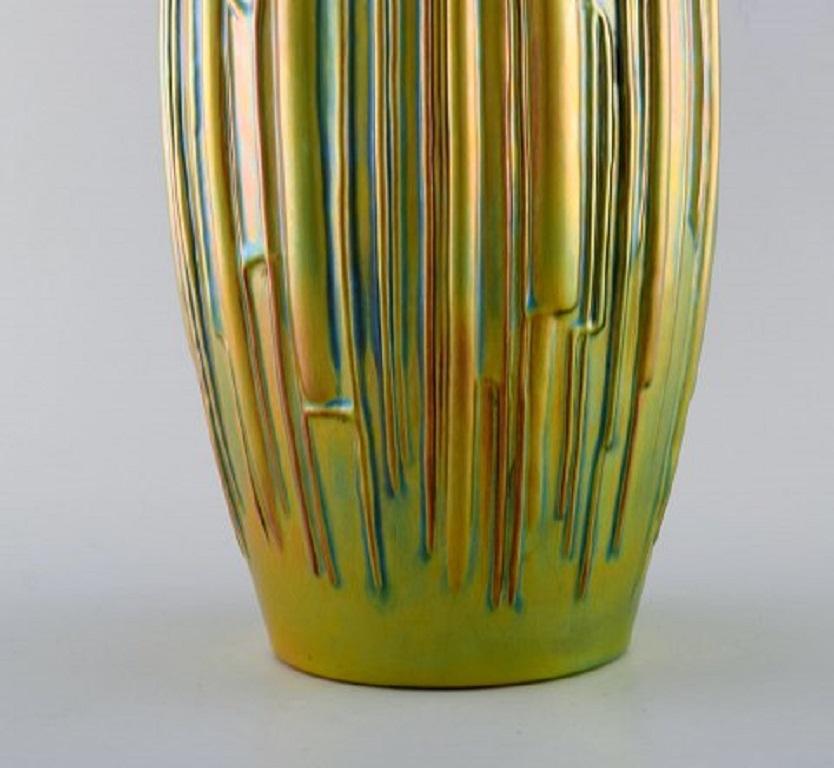 Mid-Century Modern Török János for Zsolnay, Large Modernist Vase in Glazed Ceramics