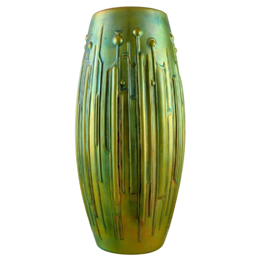 Török János for Zsolnay, Large Modernist Vase in Glazed Ceramics