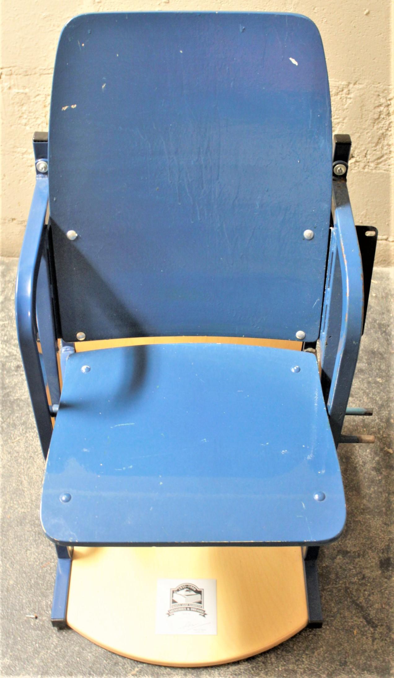 Modern Toronto Maple Leafs from Maple Leaf Gardens Blue Vintage Arena Seat with COA