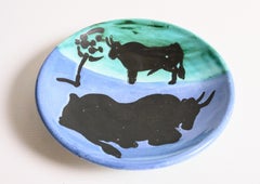 “Toros” Ceramic Plate by Pablo Picasso for Madoura