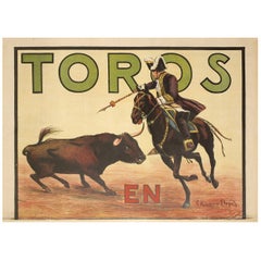 "Toros en" 1966 Spanish B1 Poster