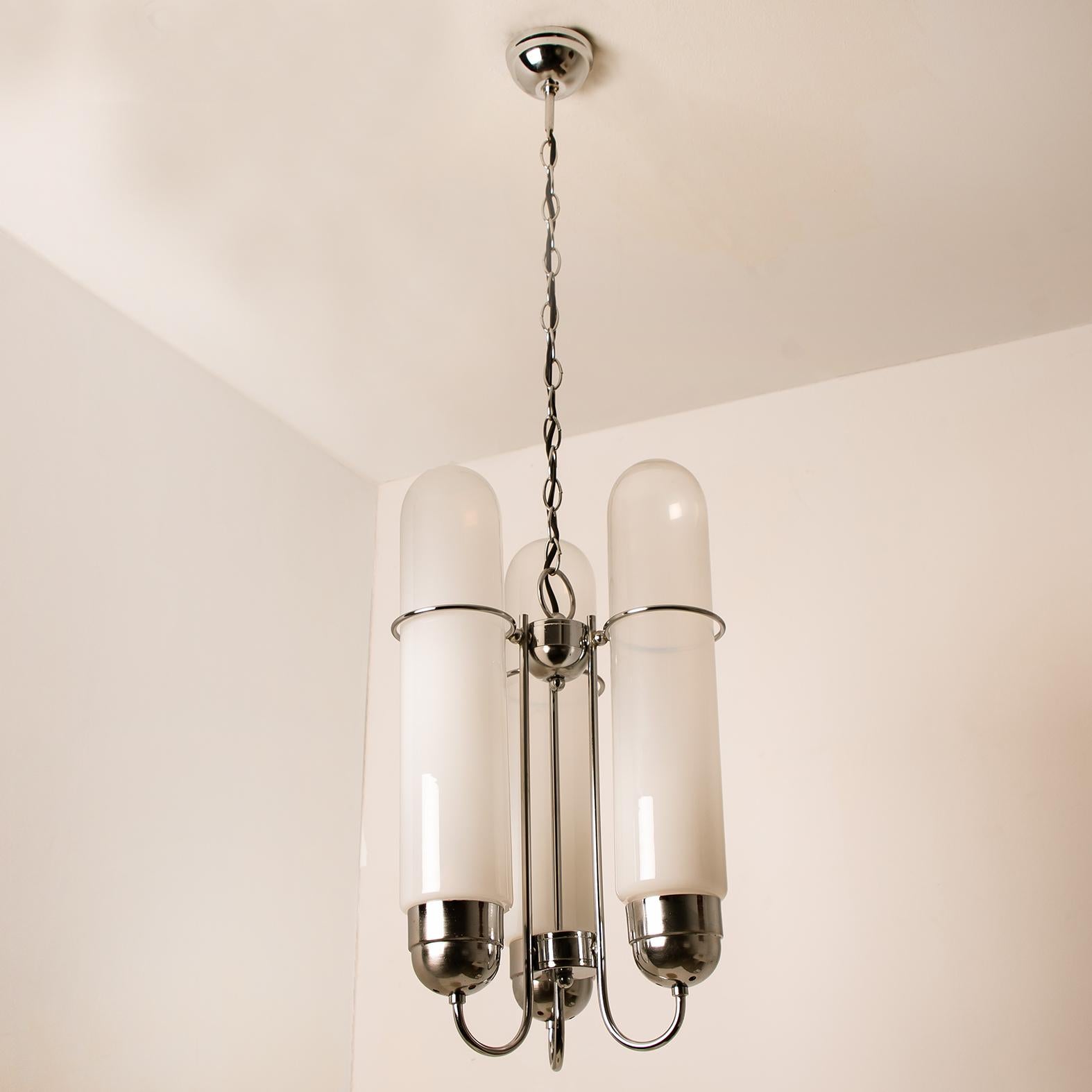 Post-Modern Torpedo Chandelier by Nason for AV Mazzega, Murano, Italy For Sale