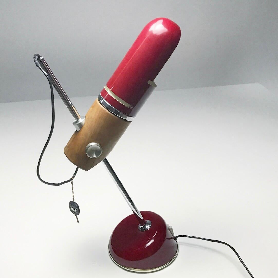 Torpedo Desk Lamp by Tomas Diaz Magro for Fase, Spain, 1969 1
