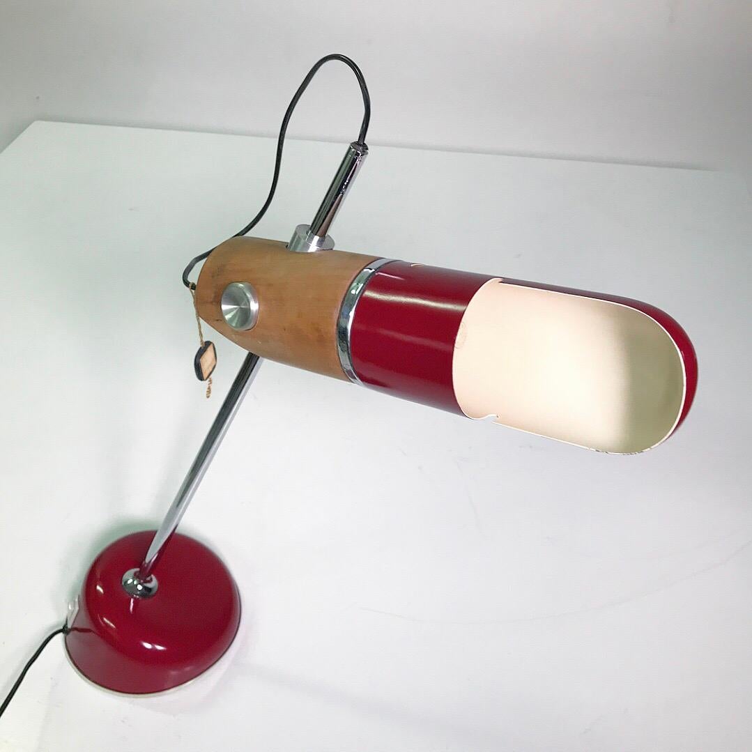 Mid-Century Modern Torpedo Desk Lamp by Tomas Diaz Magro for Fase, Spain, 1969