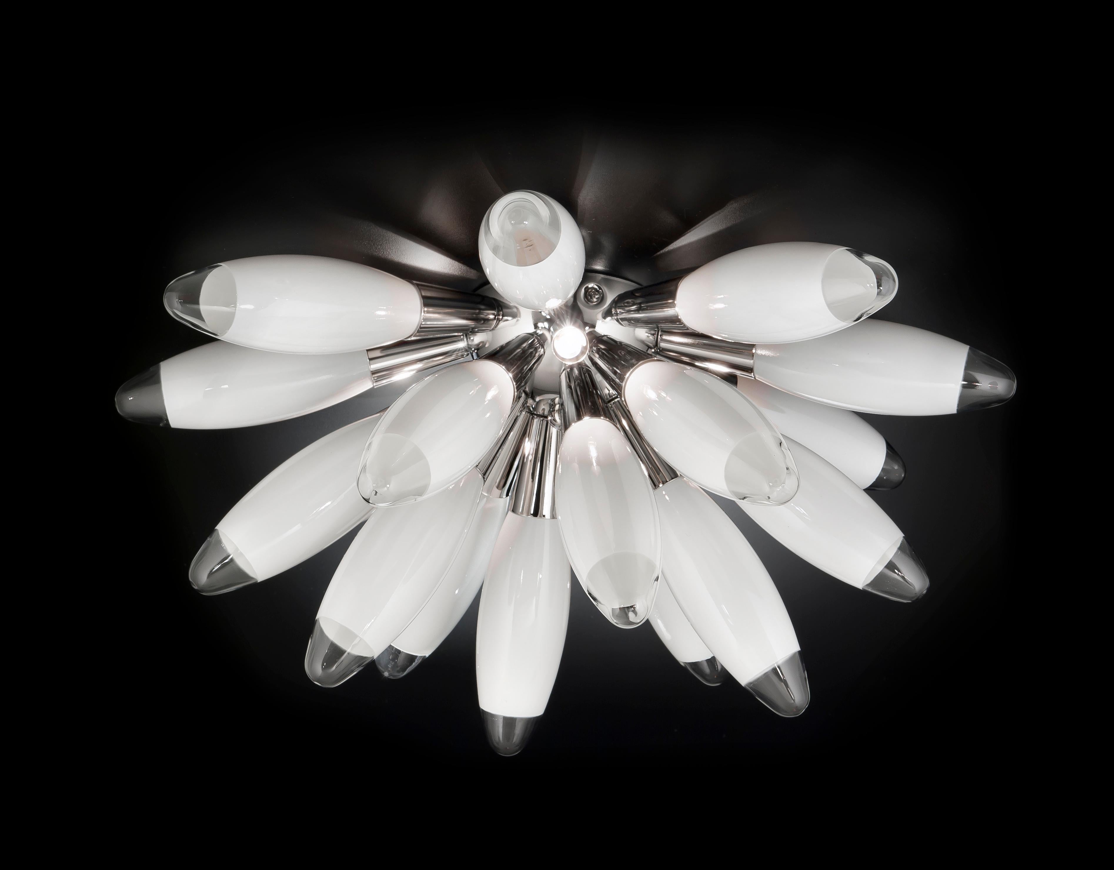Modern Torpedo Half Sputnik Flush Mount by Fabio Ltd For Sale