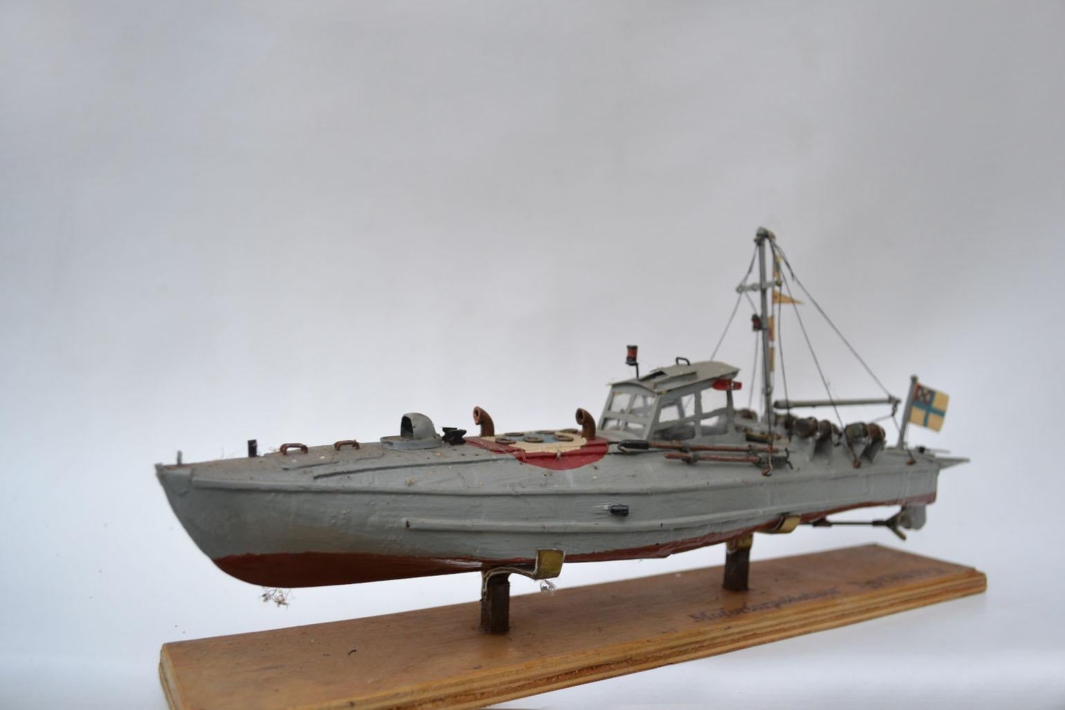 European Torpedo Motor Boat Model, Early 20th Century