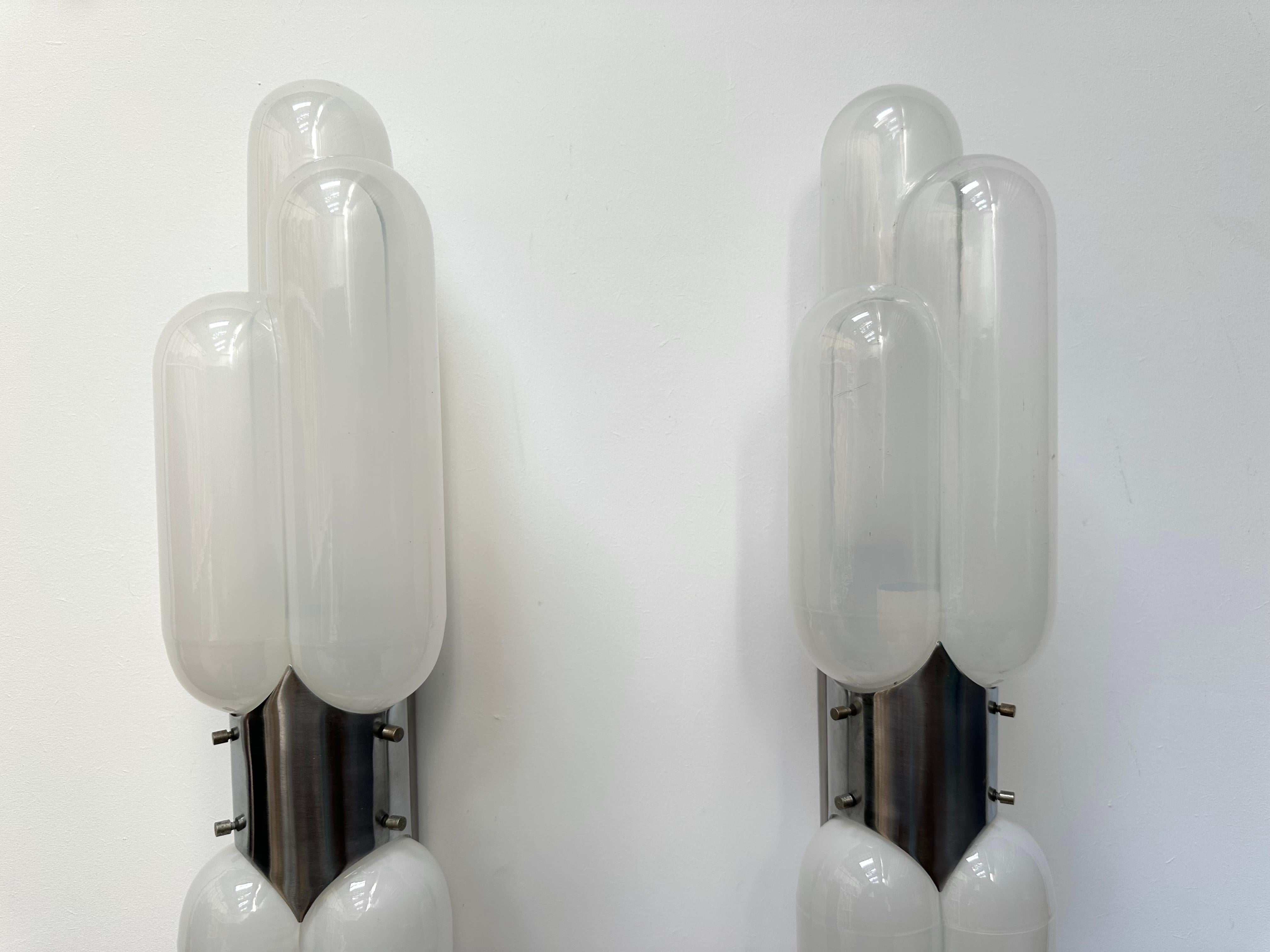 Torpedo Murano Glass Sconce by Carlo Nason for Mazzega, Italy, 1970s For Sale 3