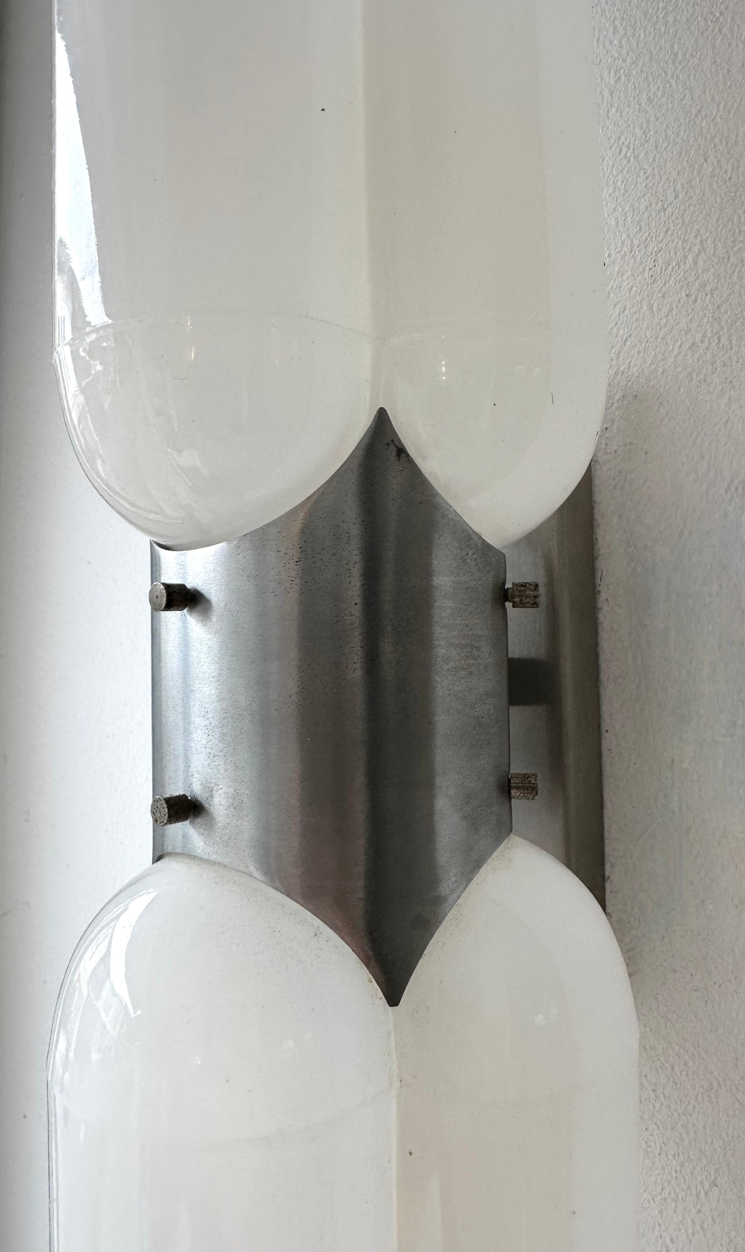 Torpedo Murano Glass Sconce by Carlo Nason for Mazzega, Italy, 1970s For Sale 4