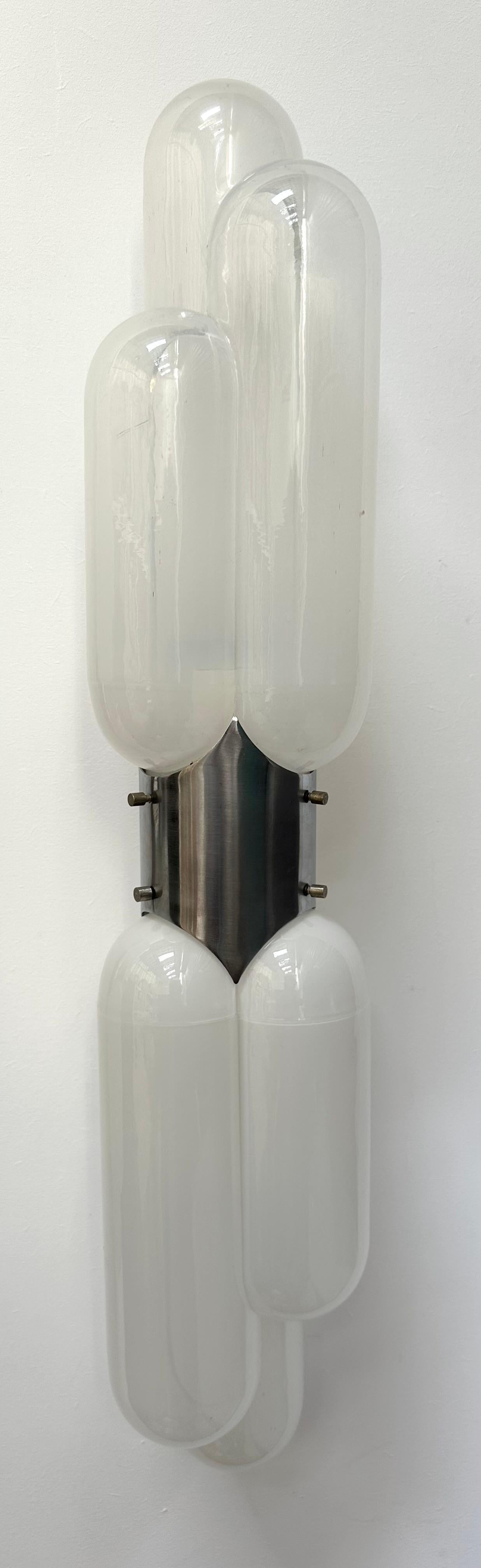 Torpedo Murano Glass Sconce by Carlo Nason for Mazzega, Italy, 1970s For Sale 5