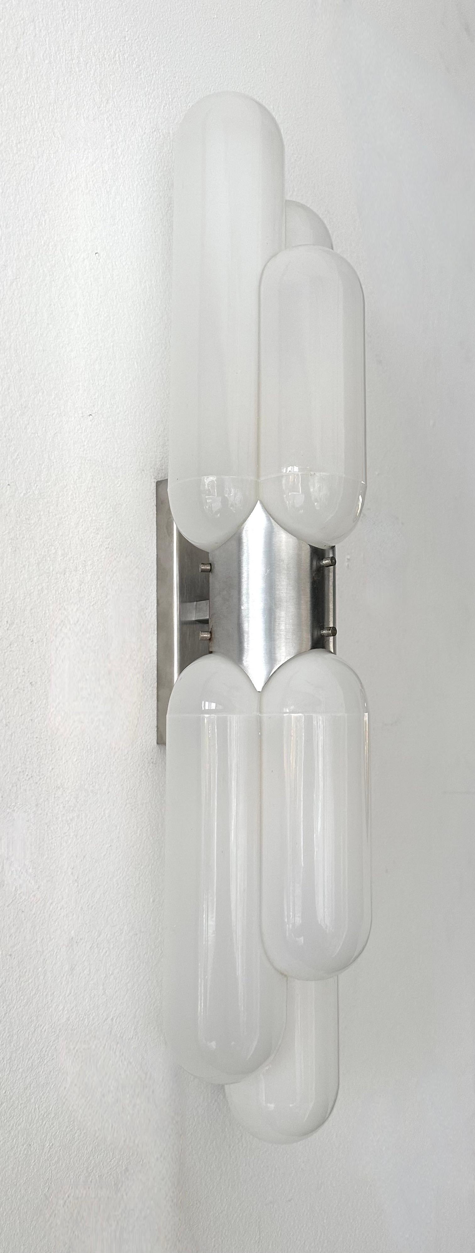 Torpedo Murano Glass Sconce by Carlo Nason for Mazzega, Italy, 1970s For Sale 6