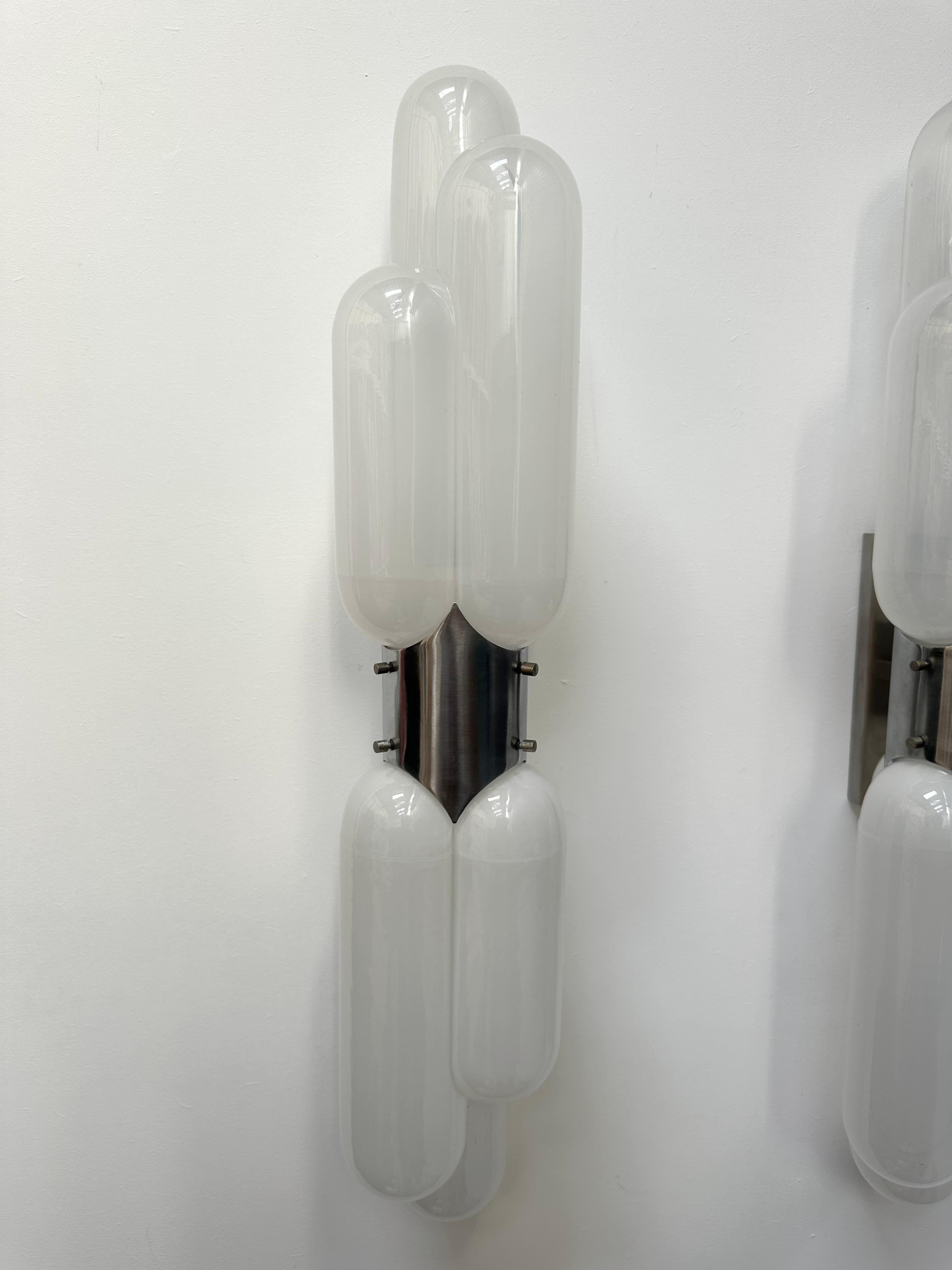 Torpedo Murano Glass Sconce by Carlo Nason for Mazzega, Italy, 1970s For Sale 6