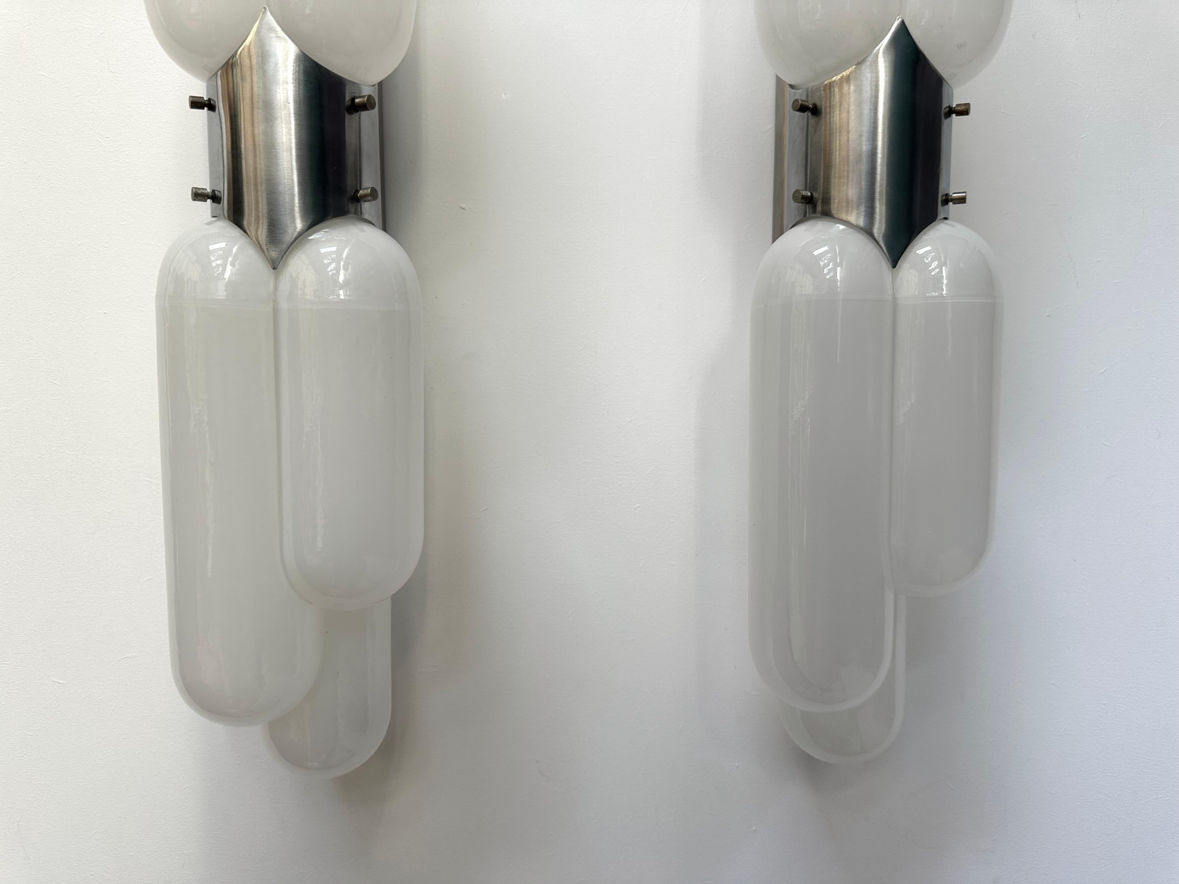Late 20th Century Torpedo Murano Glass Sconce by Carlo Nason for Mazzega, Italy, 1970s For Sale