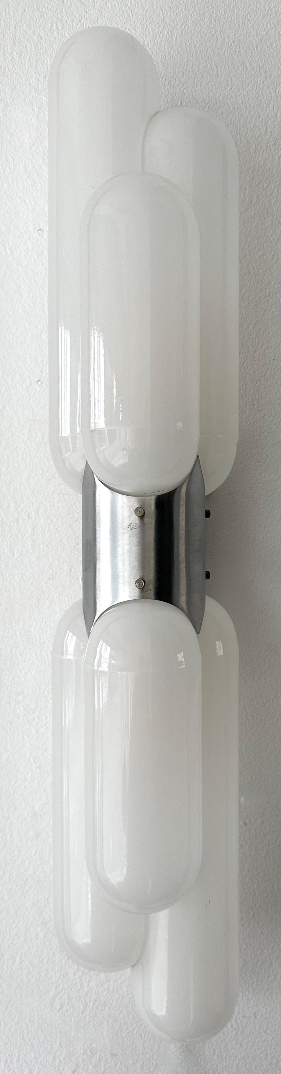 Torpedo Murano Glass Sconce by Carlo Nason for Mazzega, Italy, 1970s For Sale 1