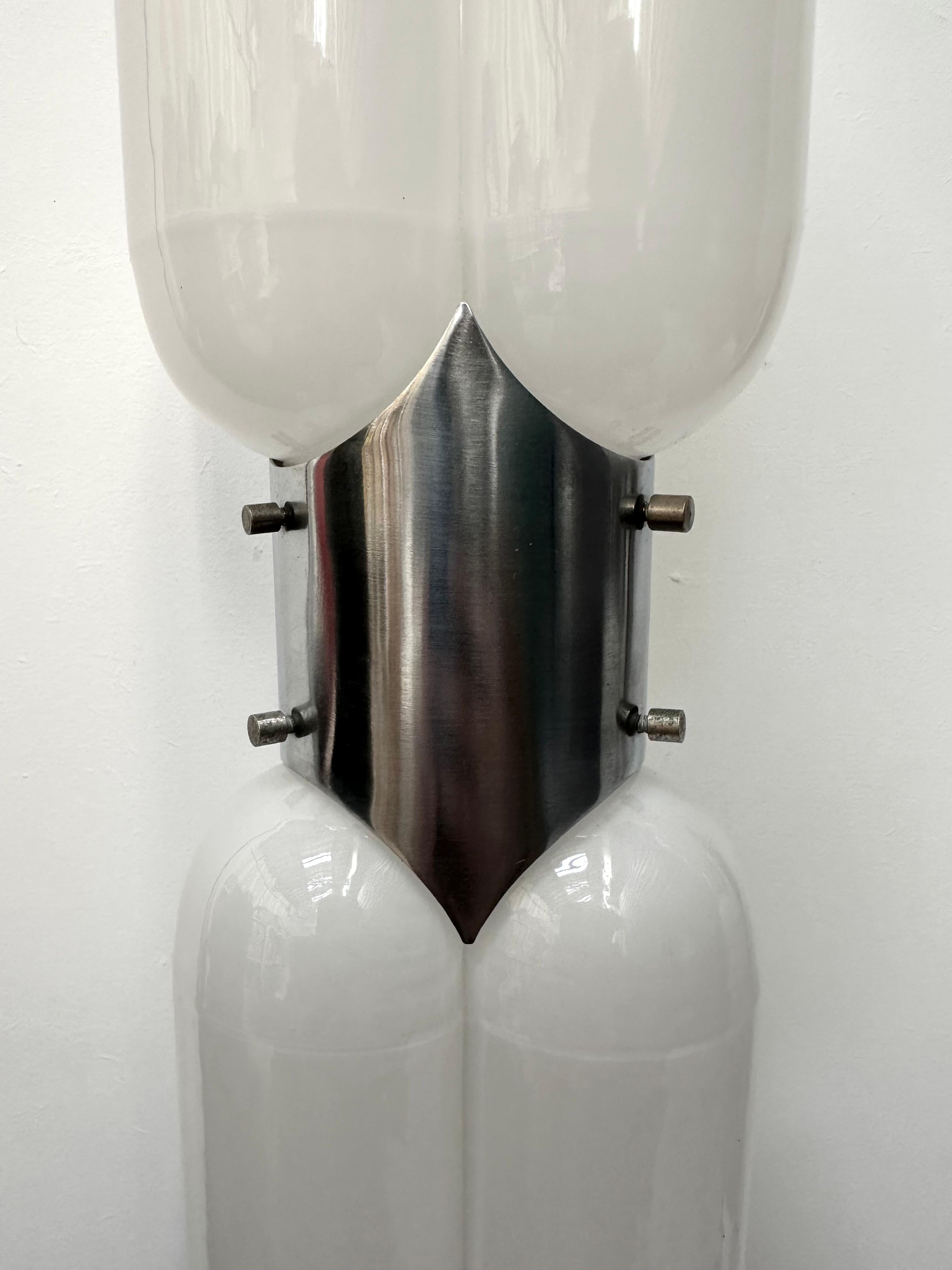 Torpedo Murano Glass Sconce by Carlo Nason for Mazzega, Italy, 1970s For Sale 1