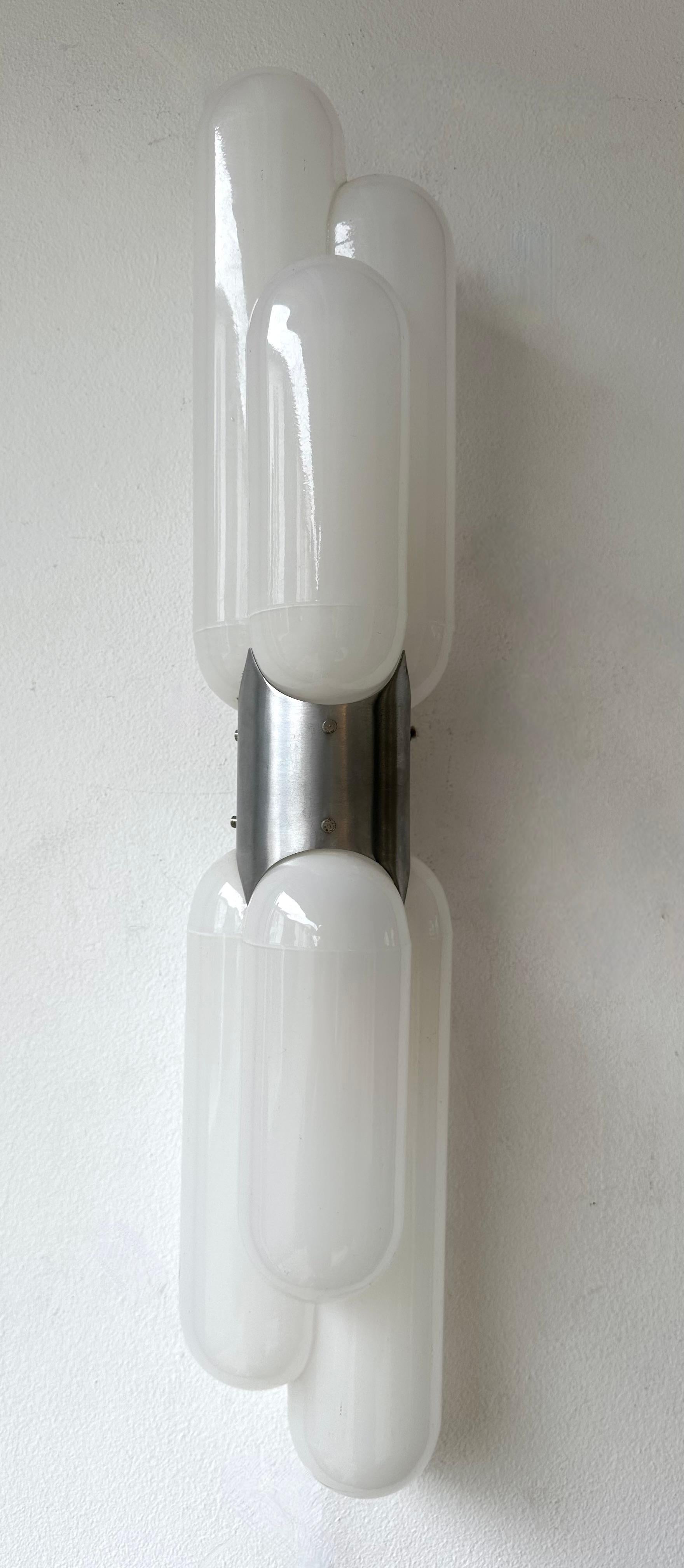 Torpedo Murano Glass Sconce by Carlo Nason for Mazzega, Italy, 1970s For Sale 2
